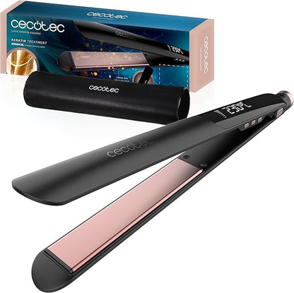 Plancha de Pelo Profesional con Keratina y Aceite de Argán – Temperatura Ajustable 130-230 ºC con Revestimiento Cerámico